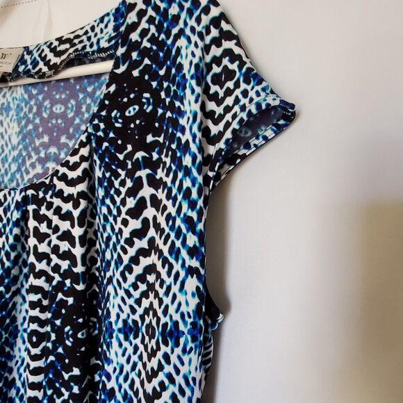 Worthington Dress Shades of Blue Sleeveless Stretchy, Size 1X - Picture 4 of 6